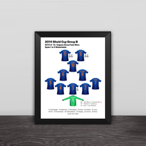 2014 Netherlands 5: 1 Spain Classic lineup solid wood Decorative Photo Frame Photo Wall Table Hem pendant Robben