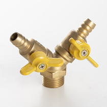 4-division Y-type all-copper gas three-way valve door joint pipe sub-gas belt switch external wire liquefied gas gas valve DN15