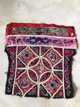 Ethnic minority traditional culture art old embroidery strap pure hand embroidery antique crafts collection improvement