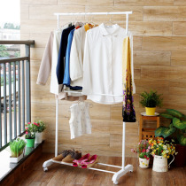  Simple floor-to-ceiling rack for drying clothes Simple modern childrens hanger rod lifting bedroom household cute