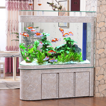 Yujule customizable bullet screen double-sided fish tank aquarium 1 2 meters household living room Xuan view partition