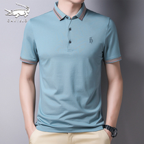 Crocodile short sleeve T-shirt men 2021 summer new solid color casual half sleeve summer mens lapel polo shirt loose