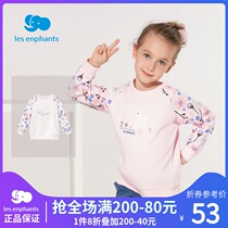 Baby Room childrens clothing girls cotton T-shirt bunny cloth top shoulder sleeve printed base shirt T-shirt 2021 autumn