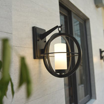 Simple outdoor waterproof wall lamp Balcony aisle terrace store wall lamp Creative globe Outdoor sun room wall lamp