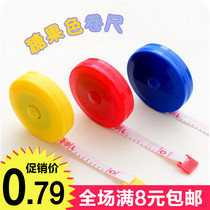 Portable candy color cute retractable plastic small tape ruler Tailor tape mini measuring ruler soft ruler