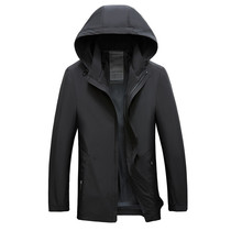 Mens thin long jacket 2021 Spring and Autumn new business casual hooded jacket jacket jacket men