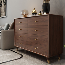 Bucket solid wood frame drawer cabinet bedroom storage cabinet light luxury locker living room wall multifunctional five seven eight bucket cabinet