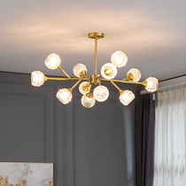 Nex lighting post-modern chandelier all copper crystal light luxury living room lamp Net Red Magic Bean molecular lamp lighting package