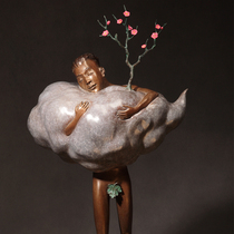 Tianjin Academy of Fine Arts Chen Lingping Your Love My Dream all copper figures ornaments home accessories sculpture artwork