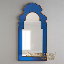 European bathroom bathroom bathroom mirror Wall Wall Wall Wall Art porch decorative mirror blue full-length mirror fitting mirror