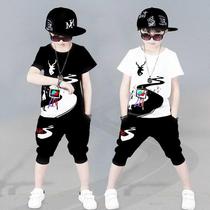 Catwalk clothing Children hip-hop hip-hop boy guitar drum set performance Boy personality handsome suit performance trend