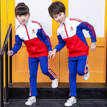 Kindergarten garden clothes Spring and autumn primary school students school uniform set Childrens class clothes College style sportswear long-sleeved two-piece cotton