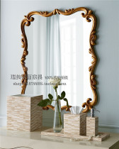 Neoclassical bathroom wall hanging decorative mirror porch mirror restaurant corridor wall background wall hanging mirror bathroom vanity mirror