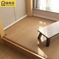 Custom Chinese school table tea ceremony mat tatami bamboo woven living room bedroom carpet Bamboo carpet yoga mat floating window mat