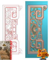 Sofa backrest lower flower plate wired fine sculptures sandalwood sculpted computer engraving antique furniture jdp