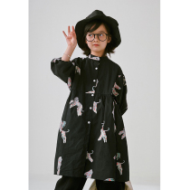 Pear small leisure girl dress color horse long dress 2021 Autumn New Korean print cotton dress baby loose dress