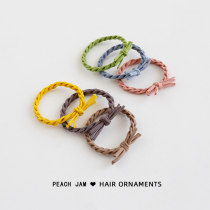 Japan and South Korea Sweet Patchy Color Elasticity Taped Hair Strings Korean Hair Trials Simple Joker Women Headwear Hairband