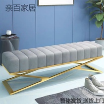 Change of shoes stool Creative Nordic cloakroom Home doorway Shoes Stool Light Lavish Bed Tailstool Soft Bag Cushion Strip Bench