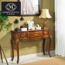 American light luxury porch table European entrance porch table solid wood sofa back cabinet long narrow table villa wall table