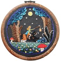 Natural style fairy tale world new 3D embroidery material bag parent-child student handmade
