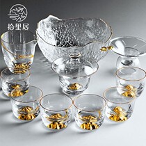 ten livable glass minimalist Gongfu tea suit home transparent upscale creative tea cup heat-resistant high temperature thickened