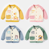 Baby baseball clothes spring and autumn coat new 0-3 year old baby girl boy foreign style baby boy jacket childrens clothes