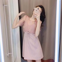 French retro first love sweet dress Super fairy seness 2021 Spring New temperament waist thin temperament