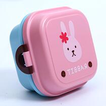 Creative childrens lunch box insulated lunch box eco-double lunch box sushi box Primary School students double lunch box