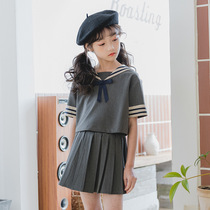 Girl KJ Uniform Thyme Skirt 2022 Summer CUHK Fairy Ocean College Suit Jacket half-body skirt Two sets