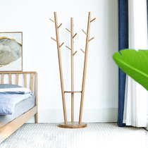 Excellent wood furniture pure solid wood hanger Oak coat rack solid wood hanger Nordic simple modern furniture q