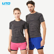 New UTO UTO outdoor sports T-shirt mens and womens quick-drying short-sleeved running breathable training fitness quick-drying clothes