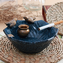 American Creative Fields Garden Ashtrays Eu Style Retro Light Lavish Living Room Practical Trend Personality Tea Table Resin Smoke Cylinder Dish