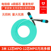 MPO8 core 12 core 24 core Gigabit multi-mode 40G 100G cluster fiber optic patch cord MPO-MPO OM3 OM4