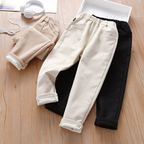 Girl Harun pants gush autumn and winter foreign air outwear integrated suede 2021 winter thickened winter Korean version casual pants