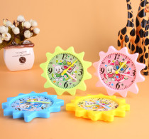 Kindergarten Primary School students early education hours small sunflowers teaching aids knowledge time learning tools alarm clock table toys