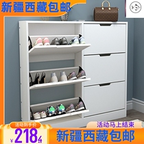 Xinjiang shoe cabinet ultra - thin flip - bucket mask cabinet large capacity multi - layer simple and simple dust - resistant storage