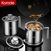 304 stainless steel filter oil pot home kitchen large oil tank jug with strainer filter oil residue leash Divine Instrumental oil bottle