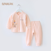 Small shell baby childrens clothing underwear set Spring and Autumn new boys autumn clothes two-piece girl clothes