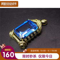 Sri Lanka sapphire pendant square listing cornflower olivine tourmaline garnet pendant tanzanite