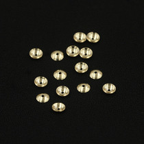 American 14K gold glossy torback hat beads Crystal spacer flower cap gasket round DIY jewelry accessories