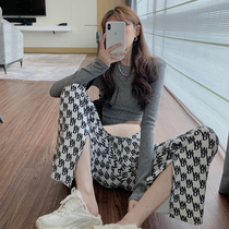 (Broken Yard clear cabin) Pregnant Woman Broadlegged Pants Spring Summer Outwear Pregnant Woman Pants Fashion Tidal Moms Toabs Casual Long Pants