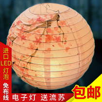 Chinese style New Year Spring Festival Lantern Lantern Handmade homemade painted chandelier cover hanging decoration ancient paper lantern with lamp