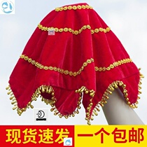 Handkerchief flower dance Childrens adult professional 2nd person turn anise towels Seedlings Song Handkerchief for a pair of gold velvet pair