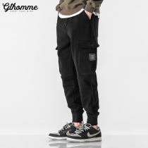 Autumn and winter new mens trousers loose leg pants Korean trend closure gray sports pants Joker casual pants