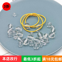 Day Department Transparent Strings Beads Diy Head Rope Material Straight Holes Macroporous Leather Fascia Wear Beads Handmade Homemade Hair Circle Ornament Accessories