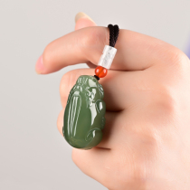 Natural Hetian Jade Pendant Mens and Womens Necklace Qinghai Material Transfer Zucai Jade Pi Qiu Couple Yu Brand