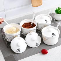 Ceramic seasoning Jar Kitchen seasoning bottle jar set household salt jar seasoning bottle seasoning jar seasoning Jar Spice Box sugar jar single