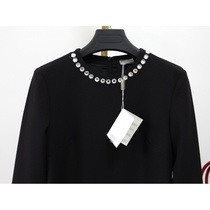 One of the few good-looking little dresses @ long-sleeved straight black dress bling diamond sparkling