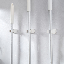 Rice Wood viscose broom hanging clip broomstick storage adhesive hook garment fork straight rod finishing clip free nail-free punch