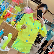 Rear Ihoii cute button breathable sunscreen Anti-UV sunscreen Lady summer long sleeve short jacket